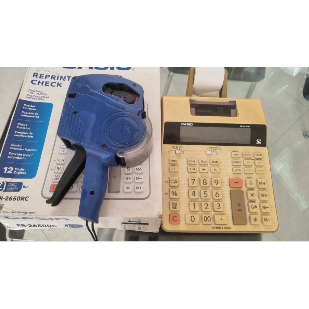 Calkulator Print Casio FR 2650RC Bekas / Kalkukator Printer Casio Bekas free Label harga