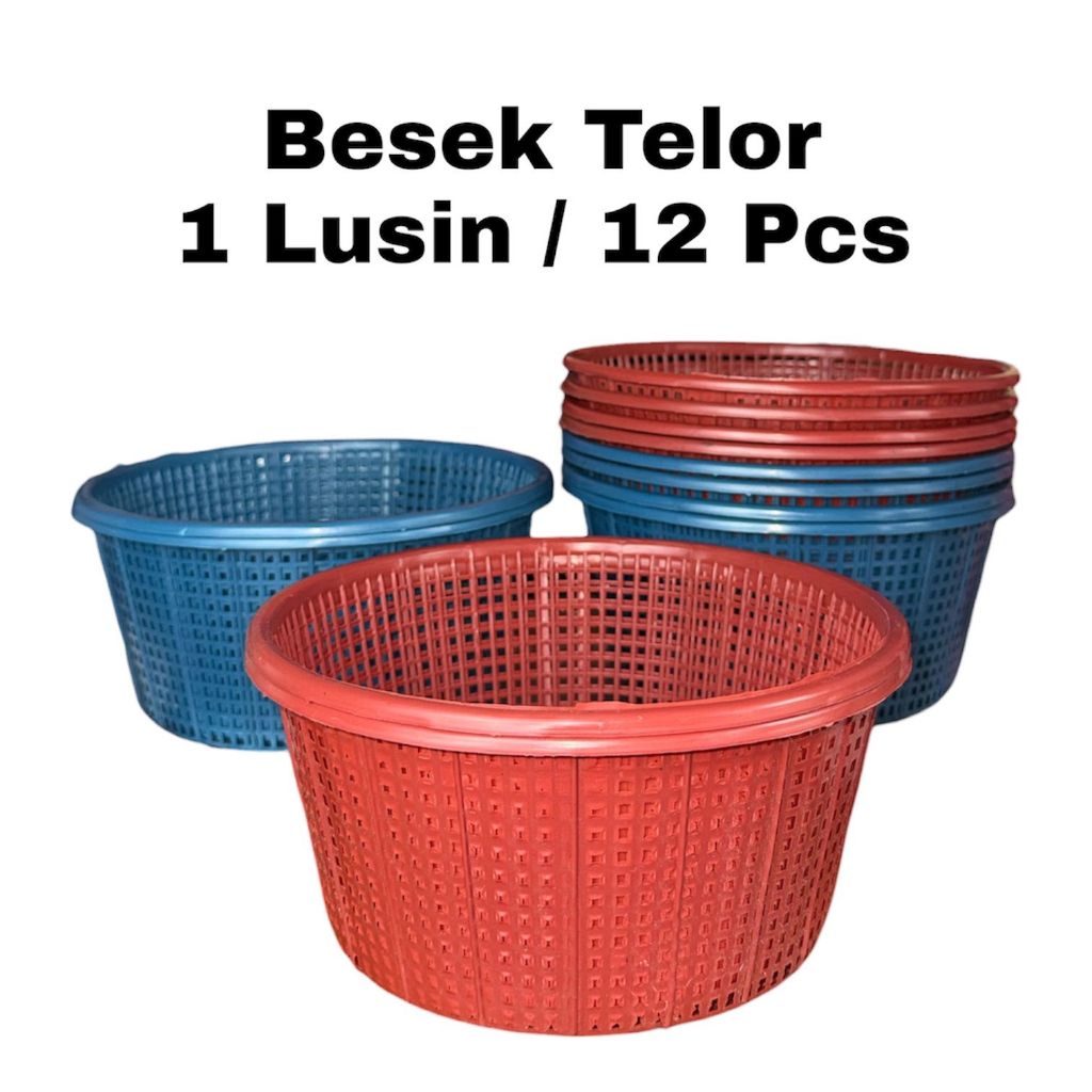 1 Lusin / 12 Pcs Besek Ceting Telor Plastik Tebal Besek Wakul Hajatan Kitchenware