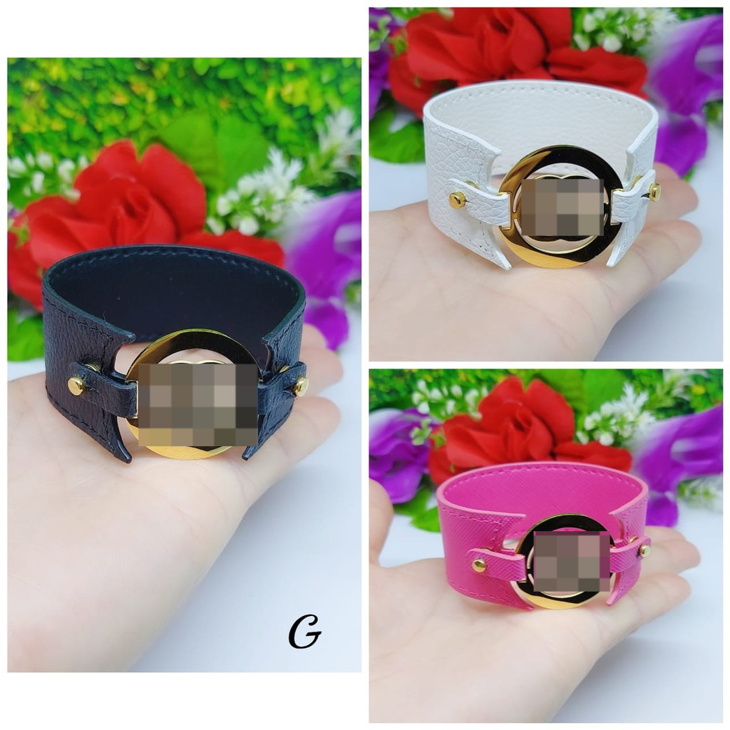 Gelang tangan wanita perhiasan titanium kulit f-h