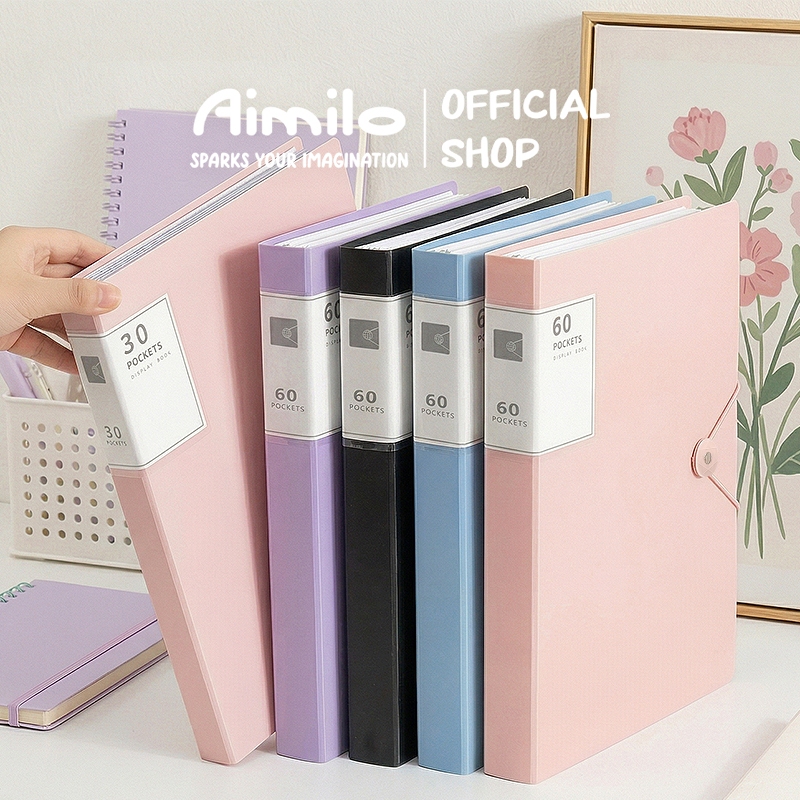 [READY] Aimilo Display Book A4 Document Folder Clear Holder Tahan Air Isi 30/60 Lembar Dengan Tali