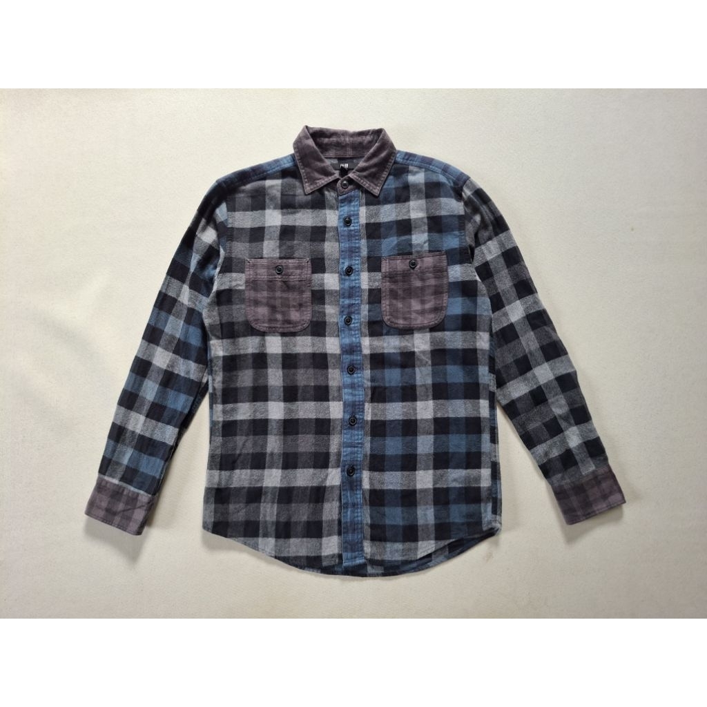 KEMEJA FLANNEL UNIQLO MULTICOLOR ORIGINAL 100%