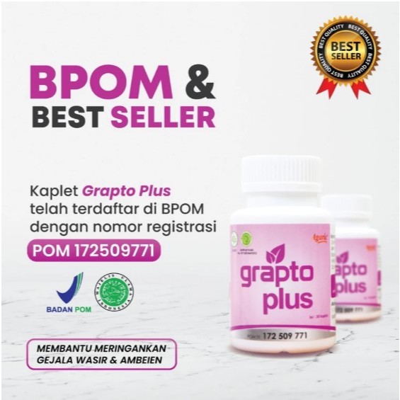 Obat Ambeien Grapto Plus Herbal Wasir Alami BPOM
