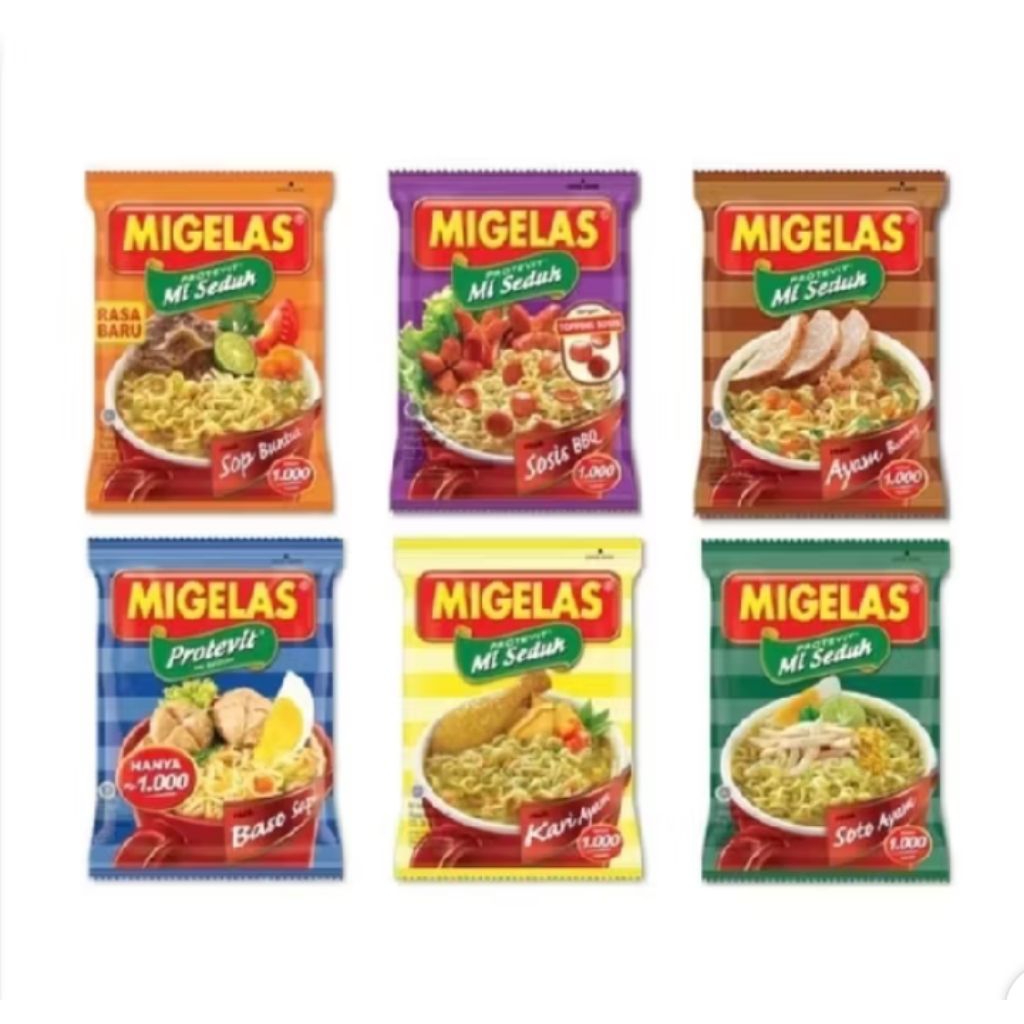 1 dus isi 120 pcs mi gelas migelas mie gelas 30 gr rasa  baso sapi/kari ayam/goreng/ayam bawang/ sos