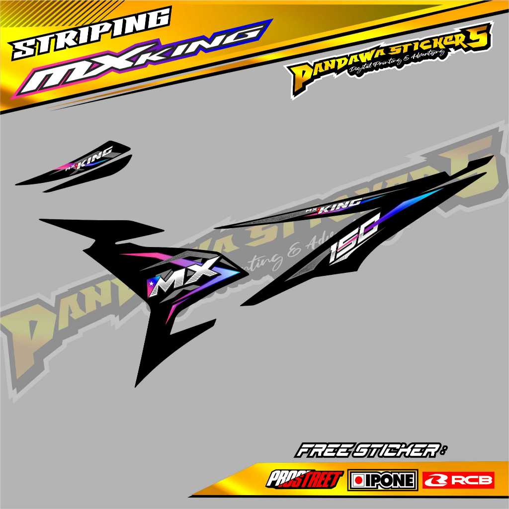 STRIPING VARIASI YAMAHA MX KING 150 / STICKER LIST VARIASI MOTOR MX KING 150