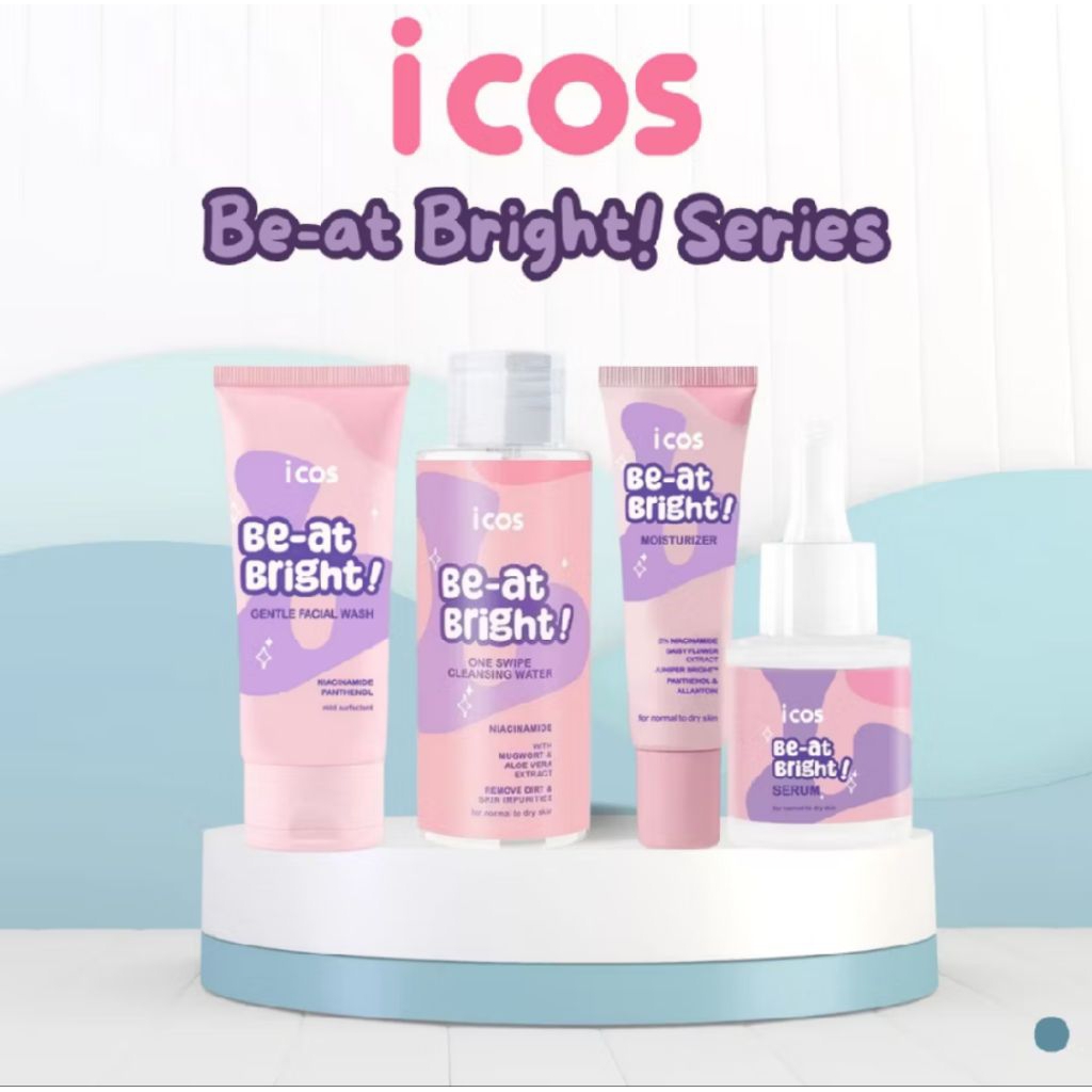 ICOS Be-At Bright Series || Icos facial wash || Icos moisturizer || Icos serum brightening