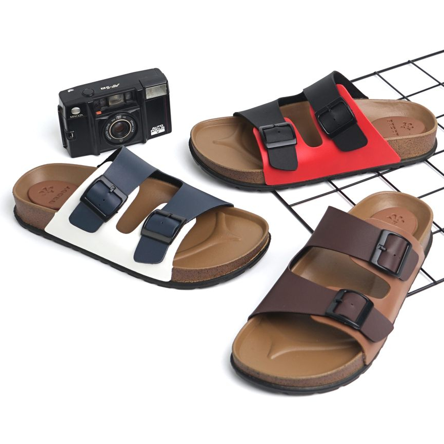 SARASARA YUK - BRODY BRAVO Sandal Pria Slop Casual Model Puyuh Birken ALL COLOR Sendal Laki laki Sel