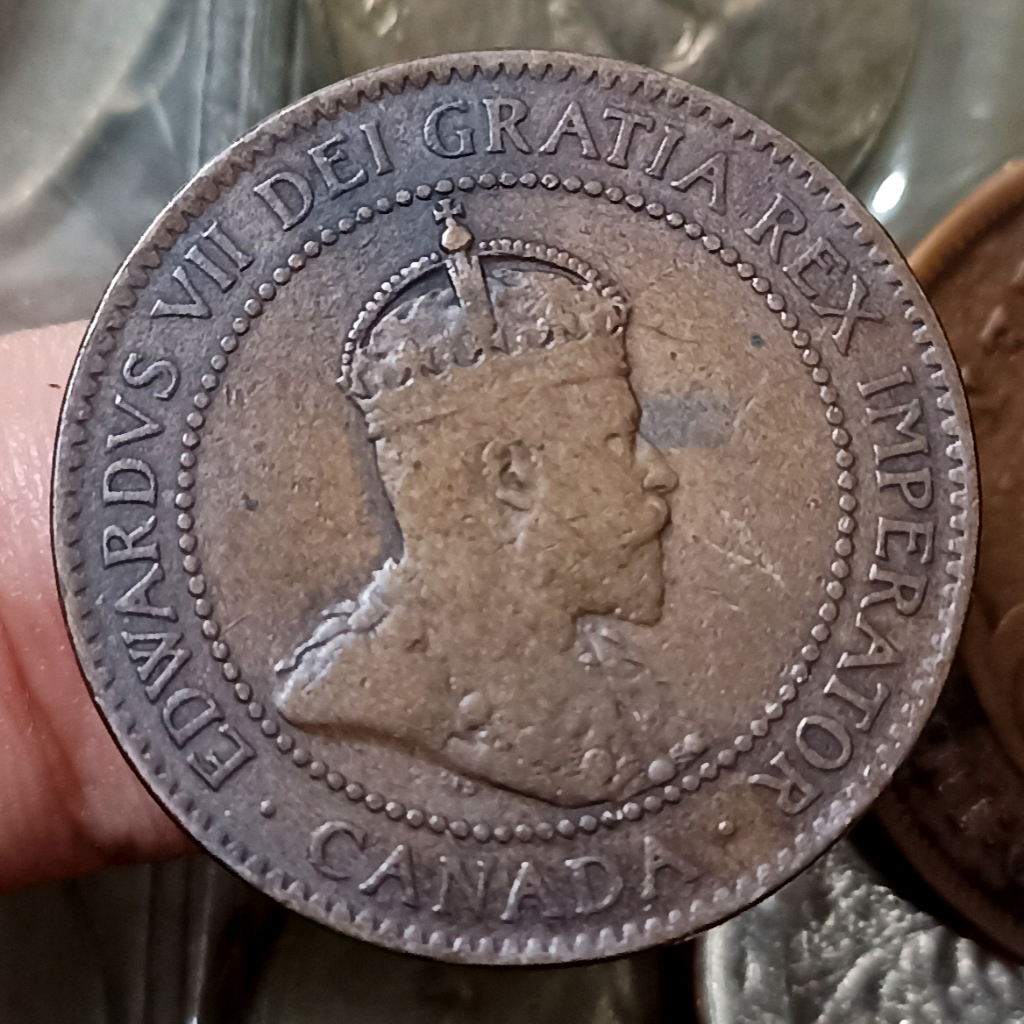 Koin Kuno Canada 1 Cent - Edward VII Tahun 1903