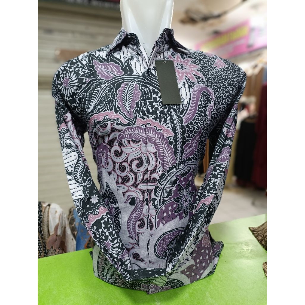 kemeja batik pria full furing lengan panjang 3 warna