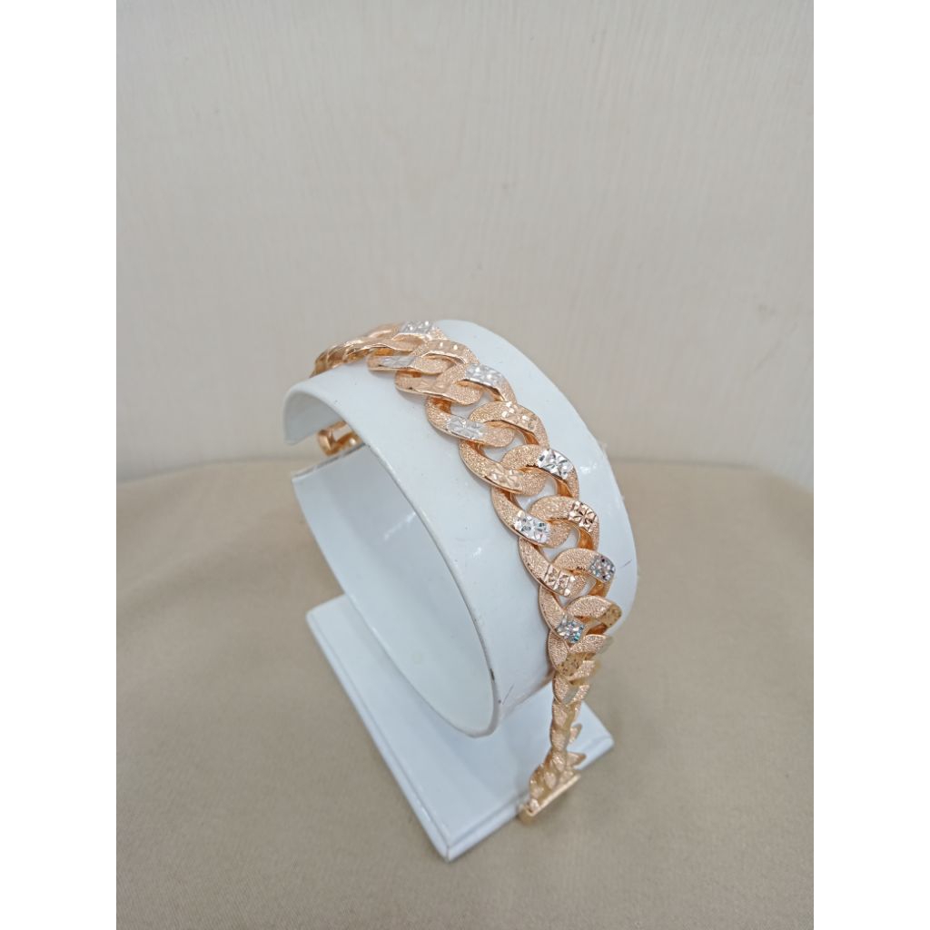 gelang emas 37,5% kadar muda variasi polos