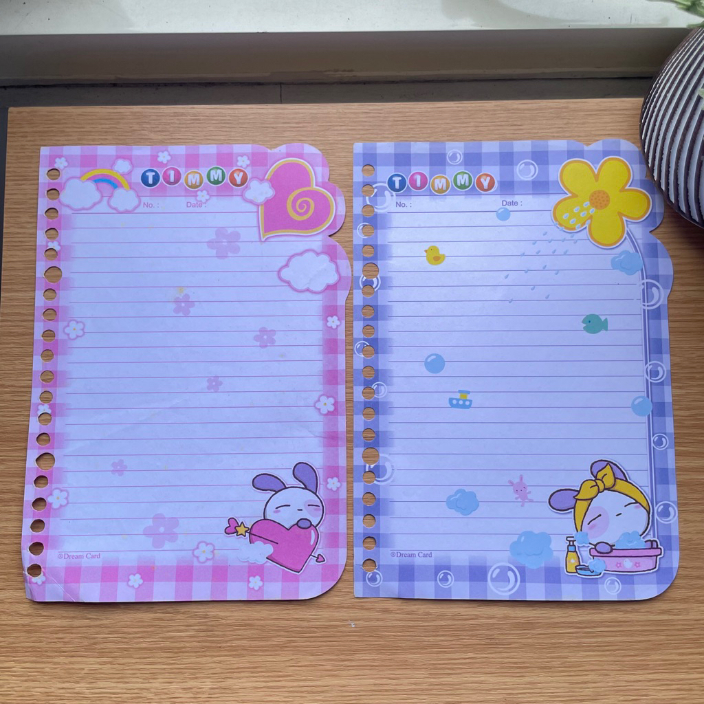 Set Isi Kertas Orji Binder Dream Card Timmy Loose Leaf Bukan Harvest Original Vintage Jadul Memo Not