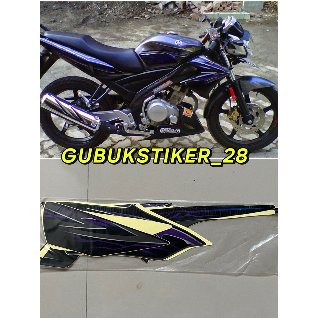 STRIPING STIKER LIS BODY MOTOR YAMAHA VIXION OLD 2010 UNGU