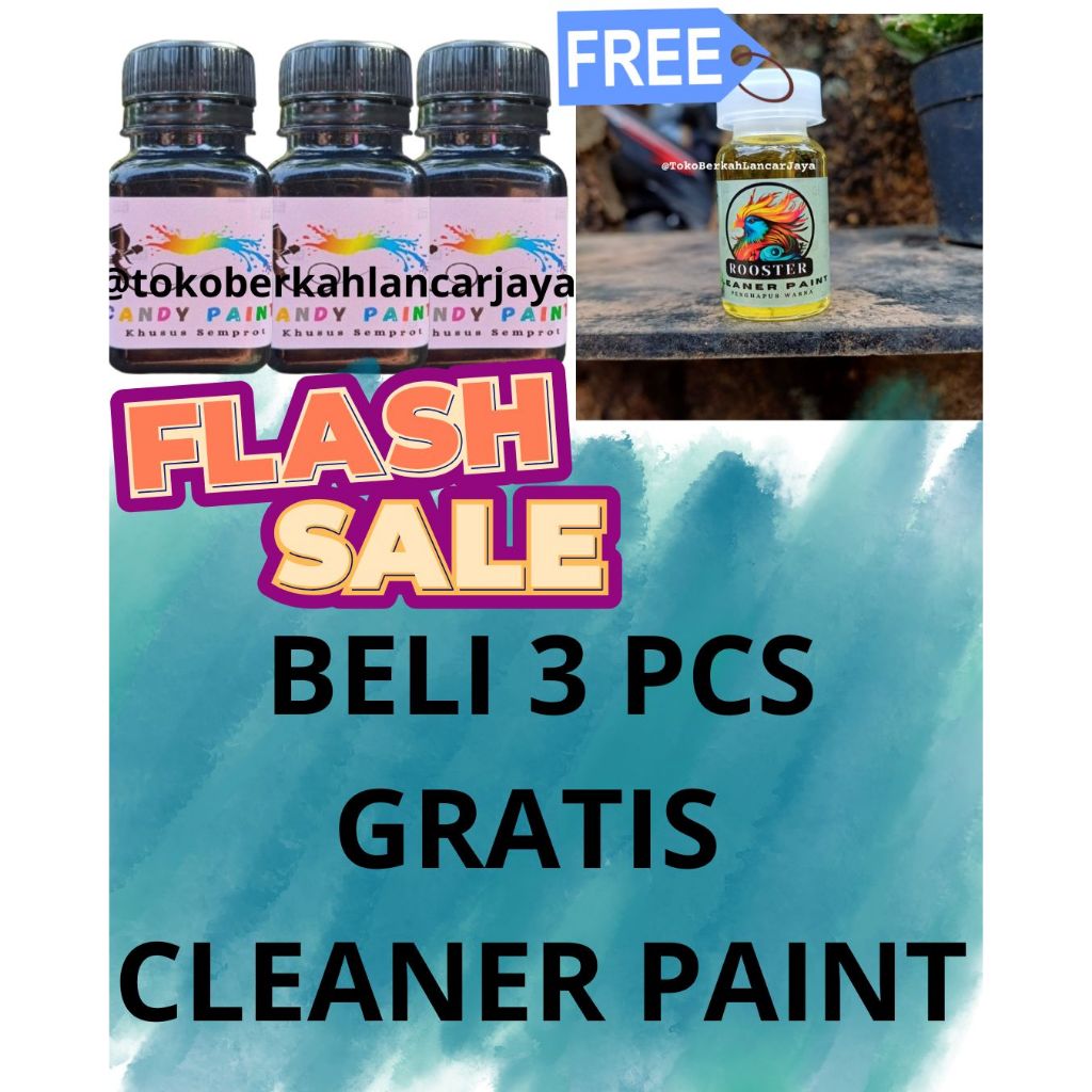 (SEMPROT) 50 ML 3 PCS GRATIS CLEANER PAINT CAT CANDY CHROME CAT CANDYTONE CAT VELG MOTOR CAT LOGAM C