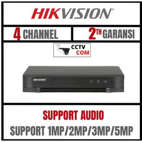 murah DVR 4 CHANNEL HIKVISION SUPPORT KAMERA 1MP 2MP 5MP