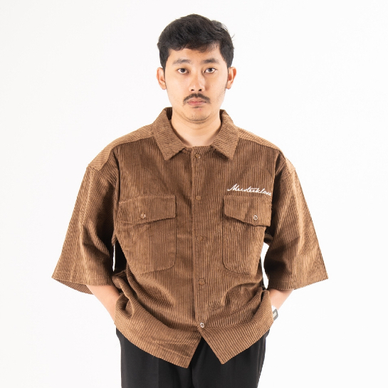 MEISTERKLASSE - Boxy Shirt Corduroy Brown