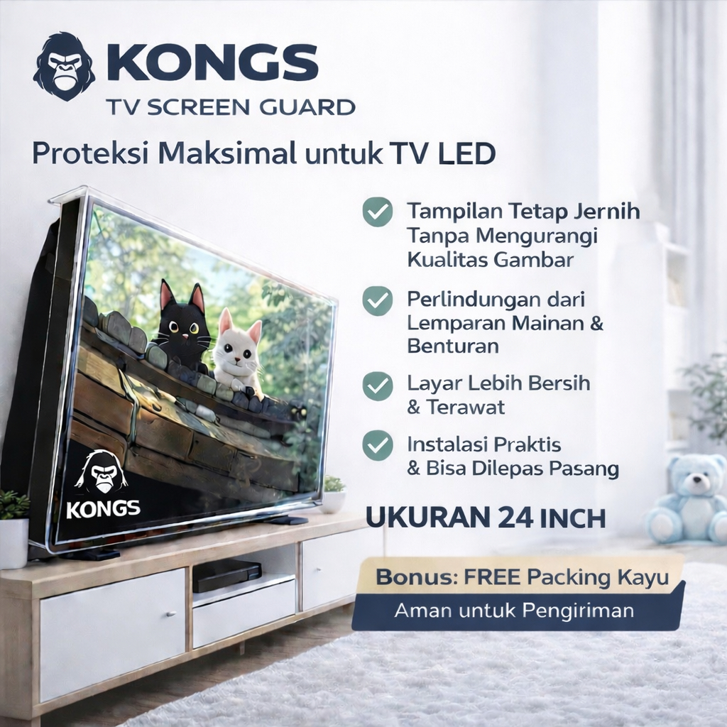 Pelindung layar TV 24 inch Screen protector tv LED screen guard tv LED monitor
