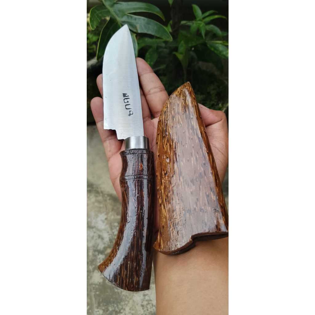 Pisau Skiner Set Kayu Aren Ruyung Baja Per