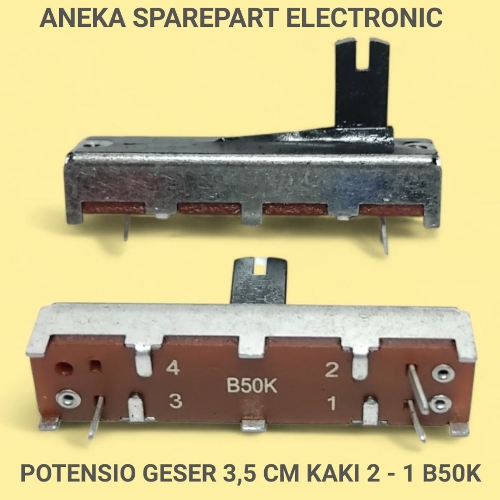 POTENSIO GESER 3,5 CM KAKI 2 - 1 B50K potensio