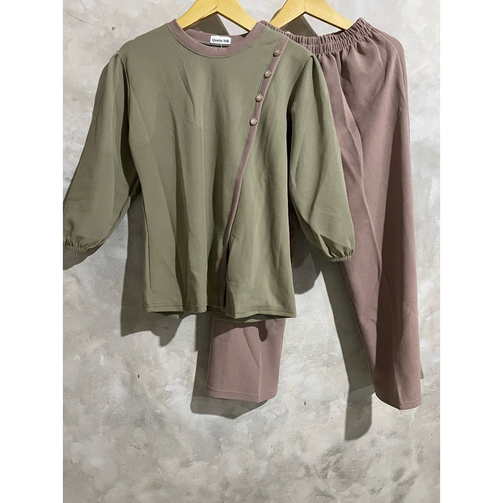 setcel / setelan celana / setelan celana knit / setcel knit / setelan knit / setelan knit cantik