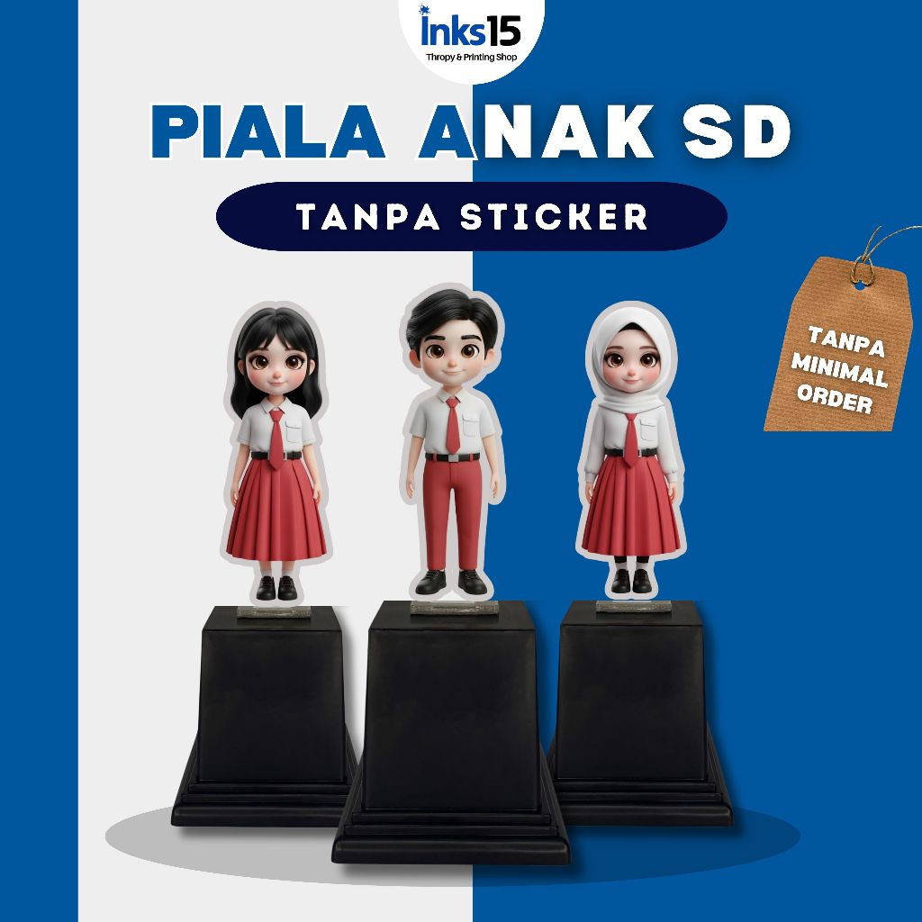 Piala Akrilik Anak SD Polos Hadiah Juara Lomba Wisuda