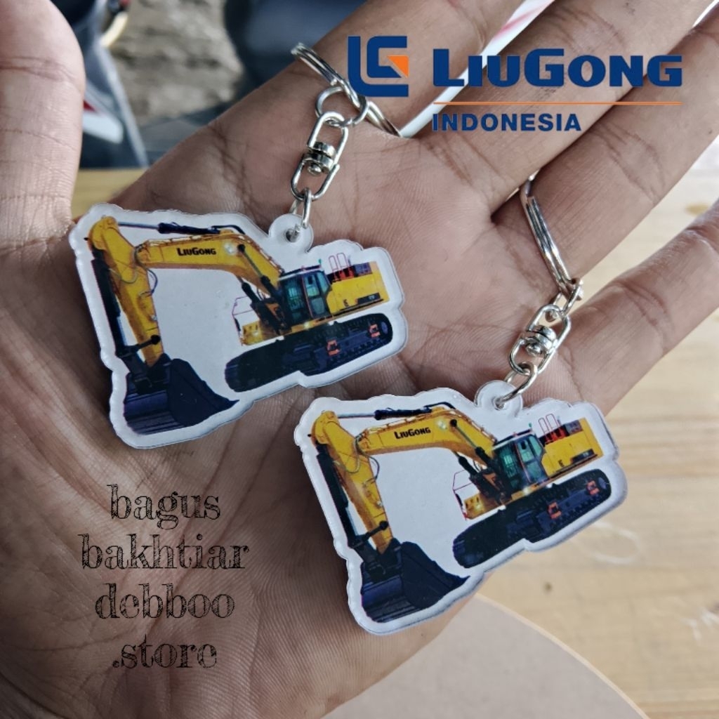 Gantungan Kunci Liugong - Gantungan Kunci Akrilik Excavator Liugong