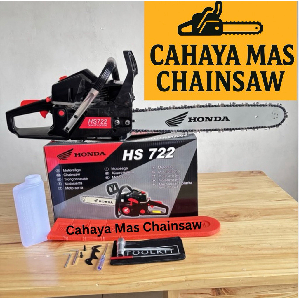 Mesin Chainsaw Senso Gergaji Mesin HONDA HS722 Bar 22 Inch HS 722 FULLSET LENGKAP
