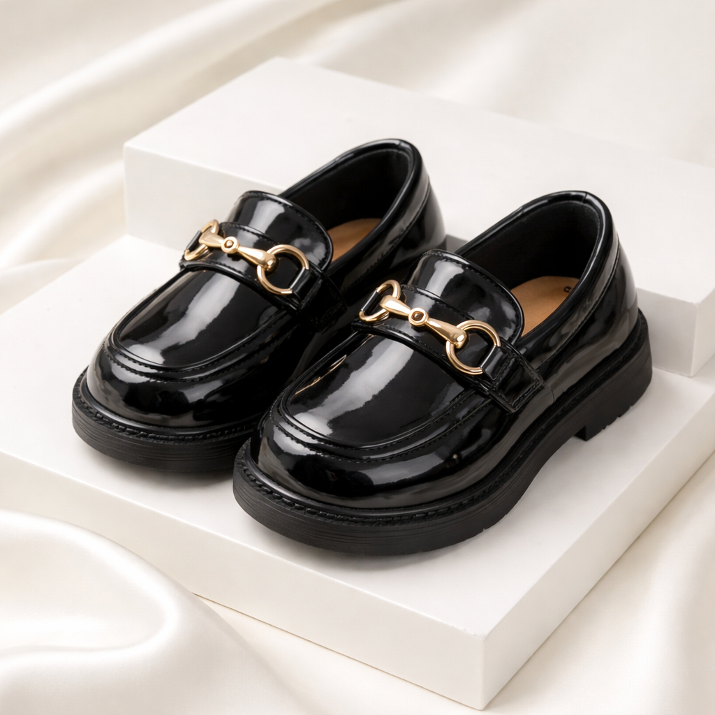 Sepatu dockmart anak perempuan model variasi panjang/sepatu formal/sepatu anak sekolah