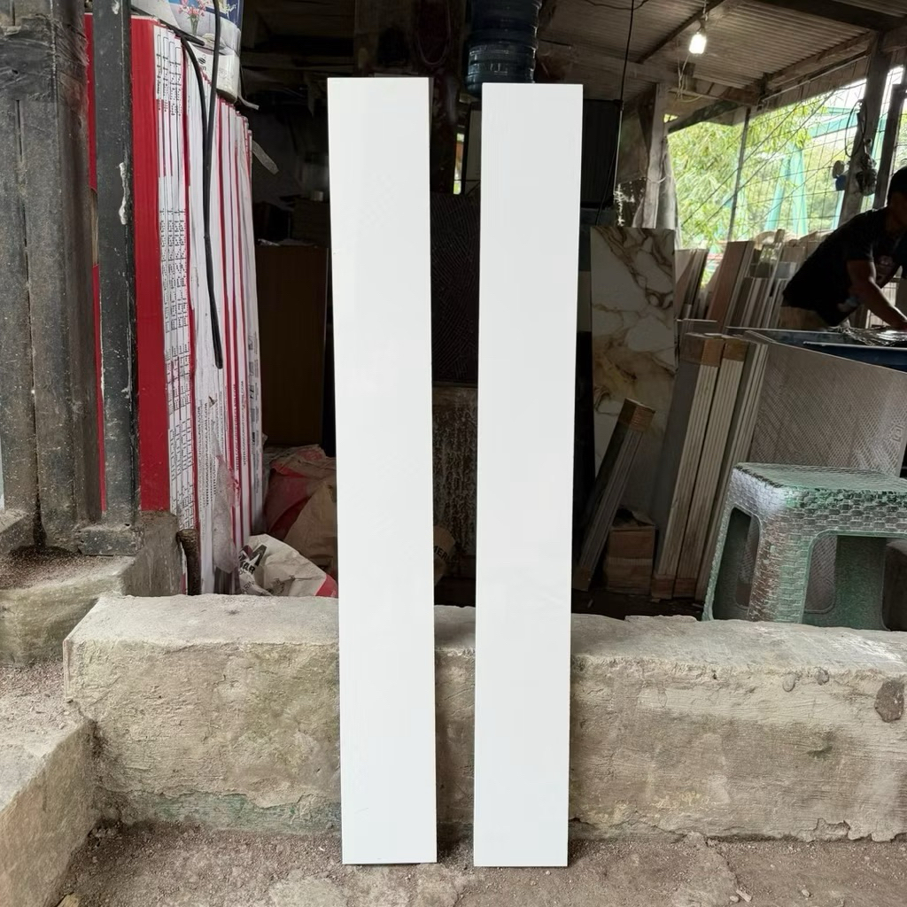 Granit list/plint 10x80 Putih Glossy Custom
