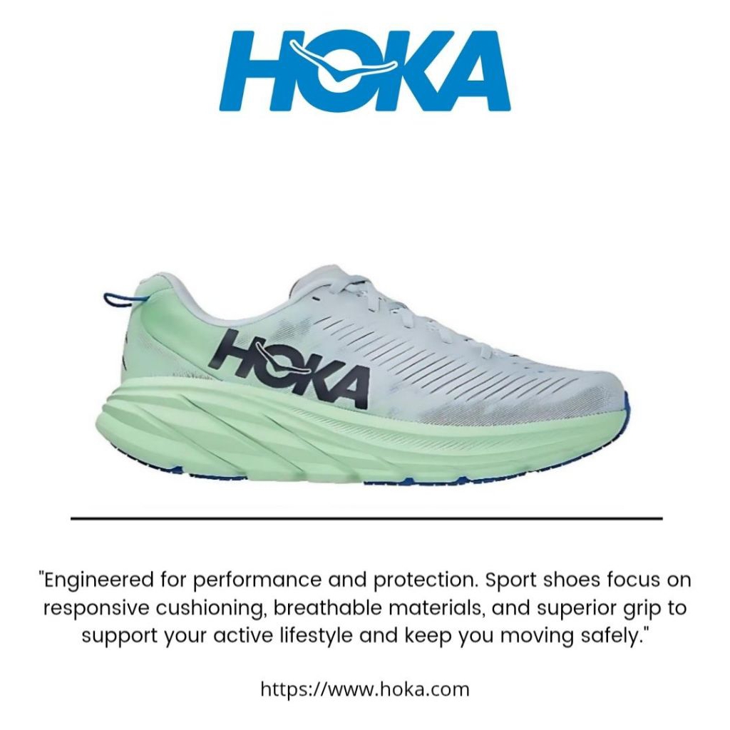 Sepatu HOKA ONE ONE Rincon 3 Plen Air Green Ash Shoes