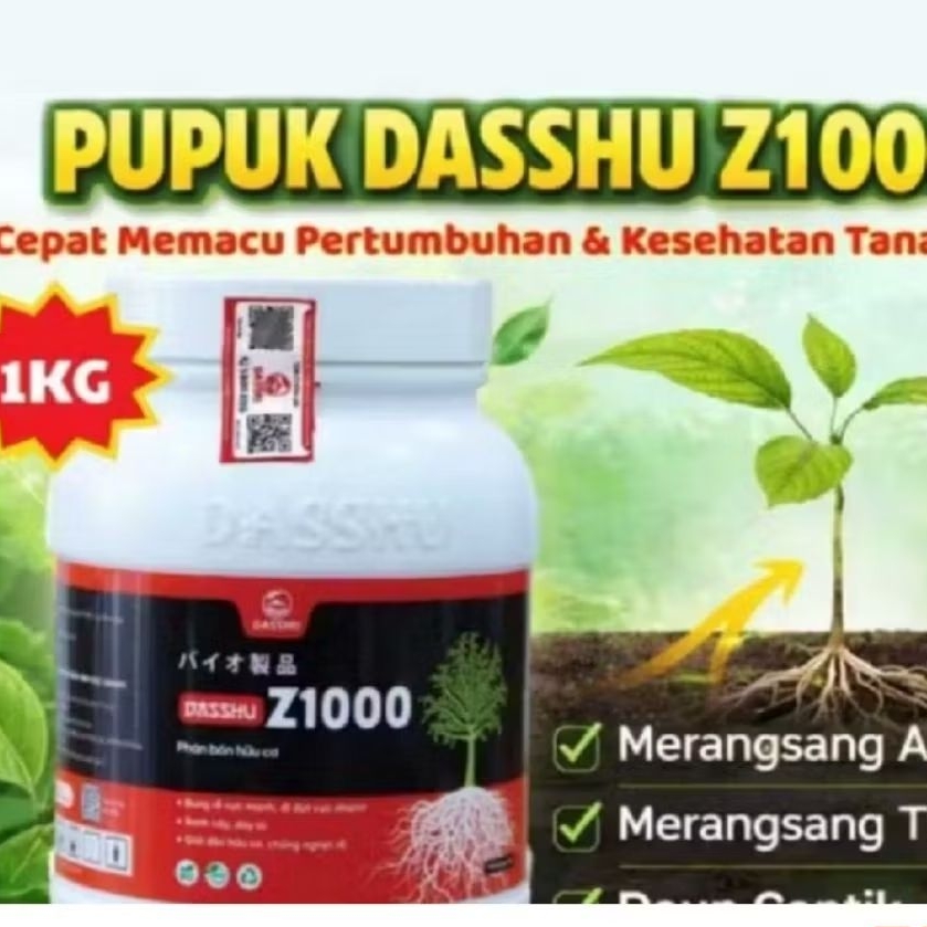 Pupuk Perangsang Akar Dasshu Z1000 Ramah Lingkungan 1kg