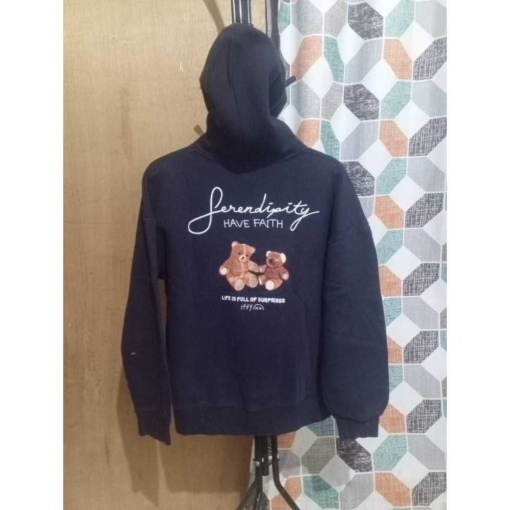 Boxy Ambler-Jaket Hoodie Brand Ambler Unisex Warna Navy