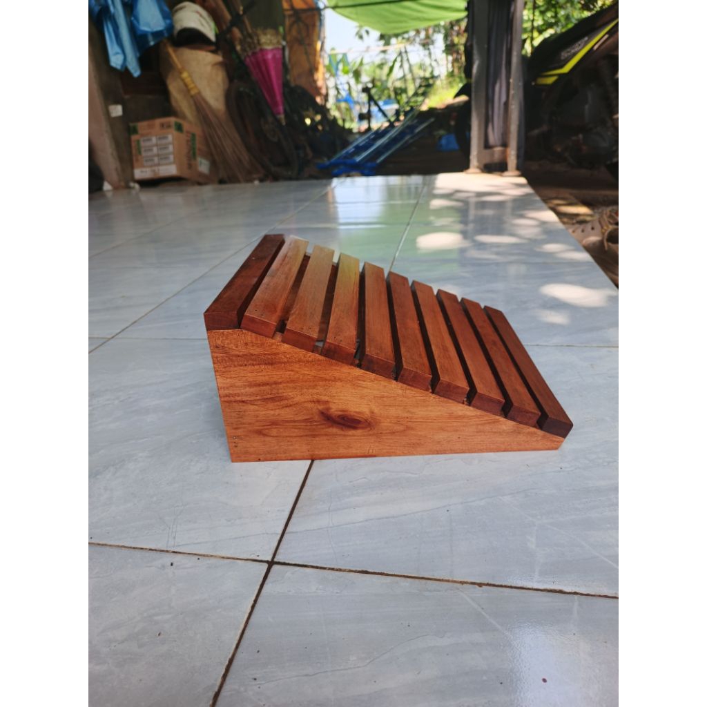 tanjakan motor kayu solid mahoni tanjakan motor portabel