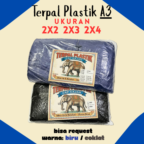 Terpal Plastik A3 Uk 2x2/ 2x3/ 2x4/ / Terpal Plastik A3 / Terpal A3 2x2 2x3 2x4