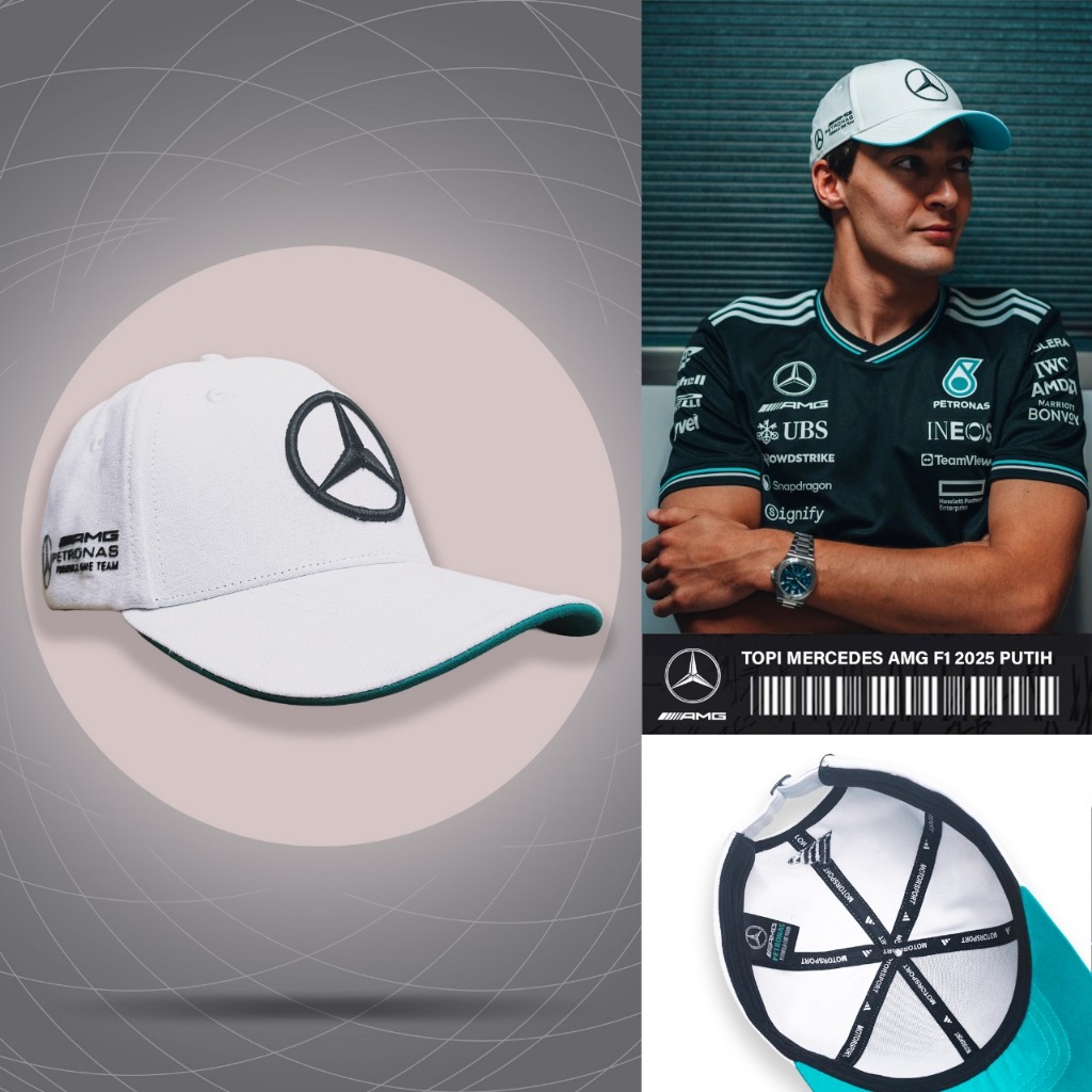 TOPI MERCEDES AMG F1 2025 WHITE TOSCA
