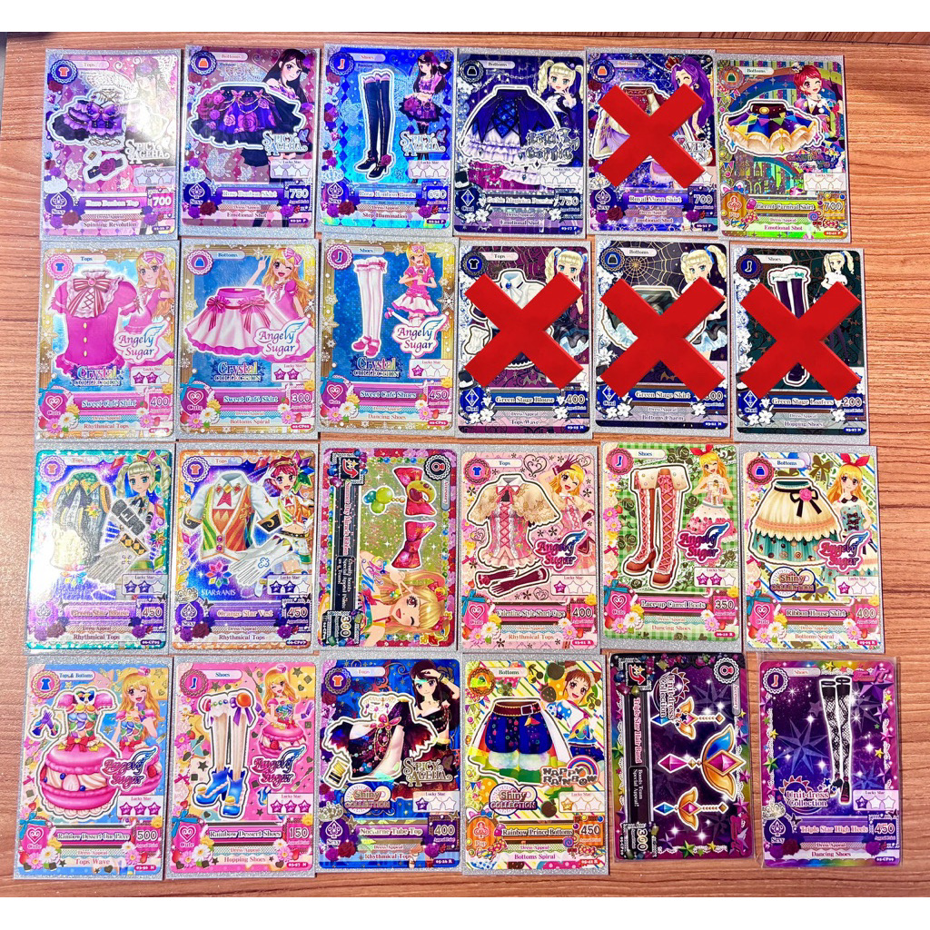 [Tanya Harga by Chat] Aikatsu Rare Cards Sweet Cafe, Star Anis, Yurika Green Stage, Valentine Tops, 