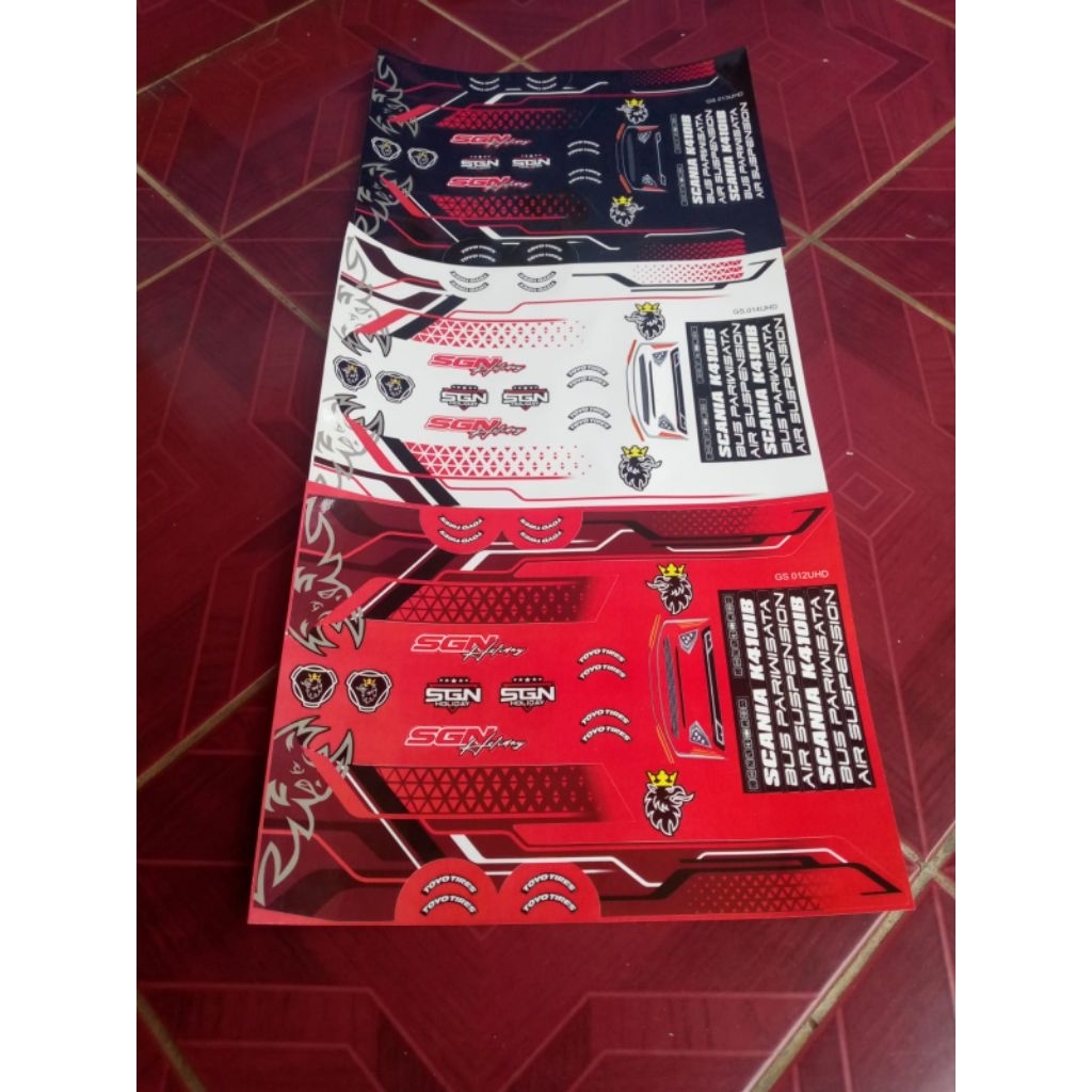 stiker livery scania k4101b bus tronton uhd,untuk miniatur bus tronton rkc