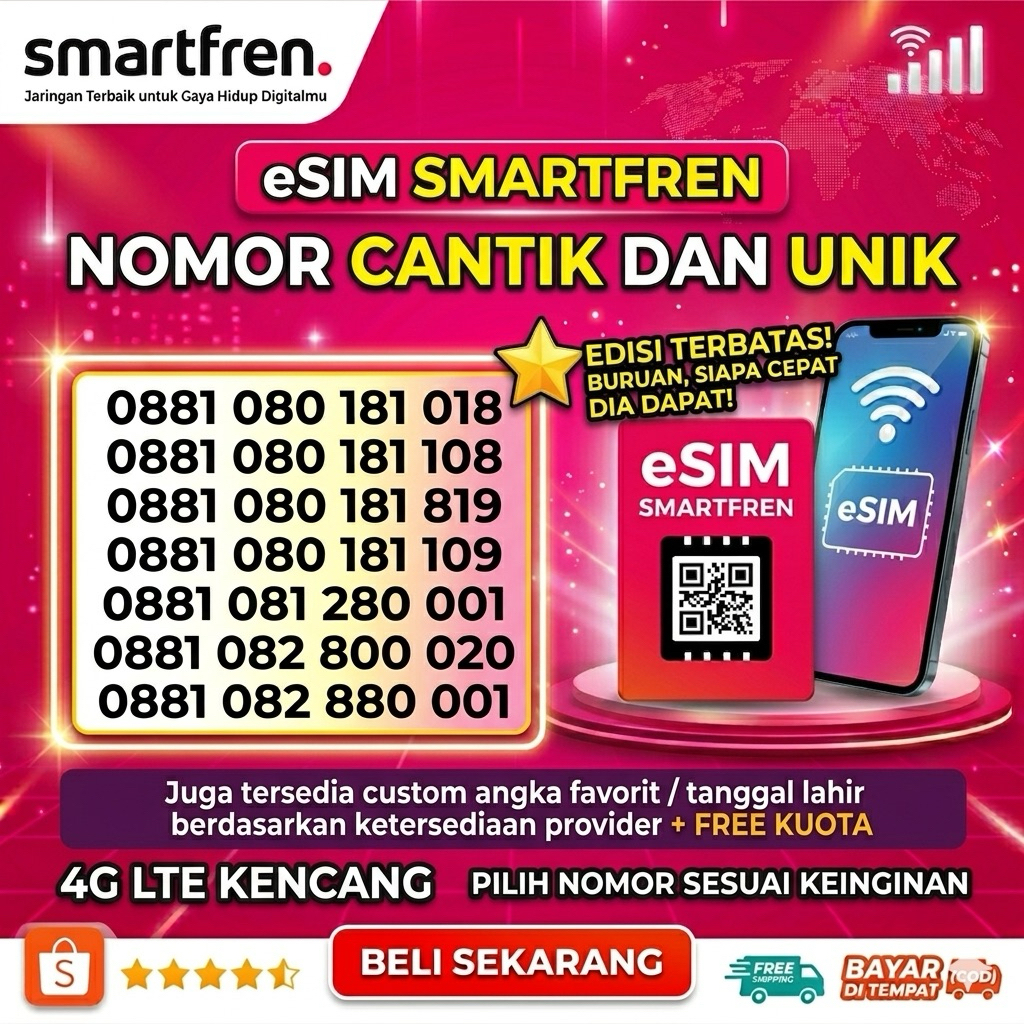 Nomor Cantik & Unik eSIM Smartfren