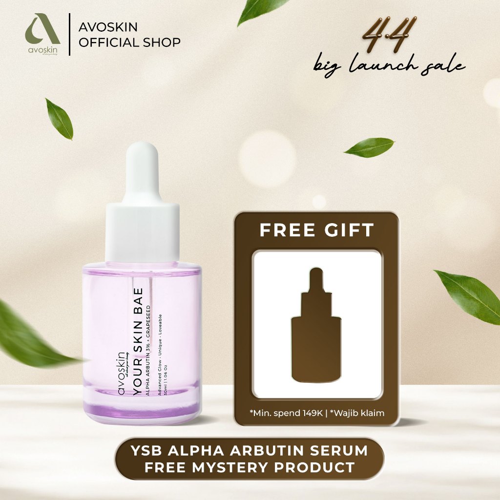 Serum Avoskin Your Skin Bae Alpha Arbutin 30ml-Samarkan Bekas Jerawat, Mencerahkan dan Samarkan Pori