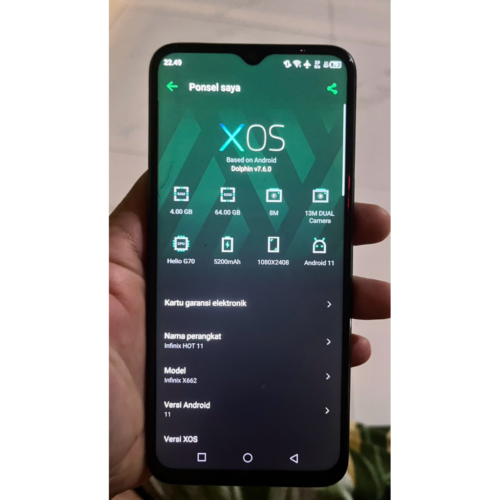 infinix hot 11 bekas