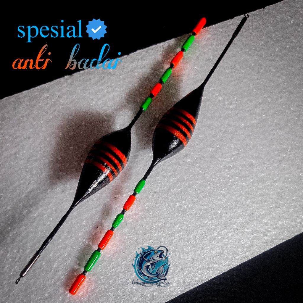 pelampung pancing anti badai - super sensitif | panjang 15cm 20cm 25cm 30cm | full lilit benang (B)