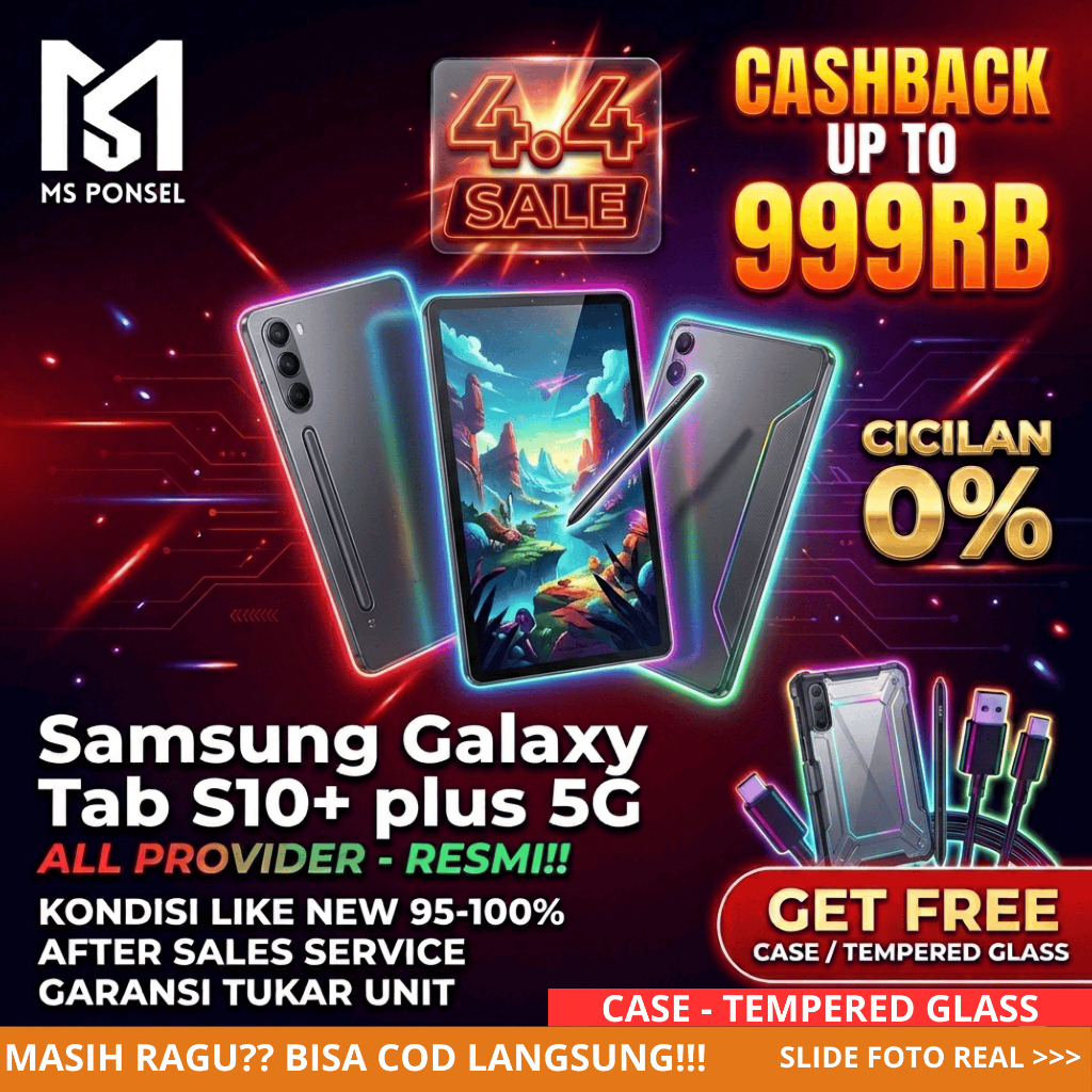 SEIN Samsung Galaxy Tab S10+ plus 5G 12/256 GB Garansi Resmi Indonesia Second Bekas Original