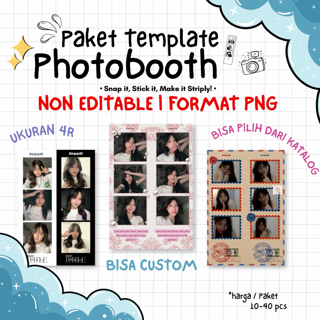 PAKET TEMPLATE PHOTOBOOTH/PHOTOSTRIP UNTUK USAHA PHOTOBOOTH (BISA CUSTOM)
