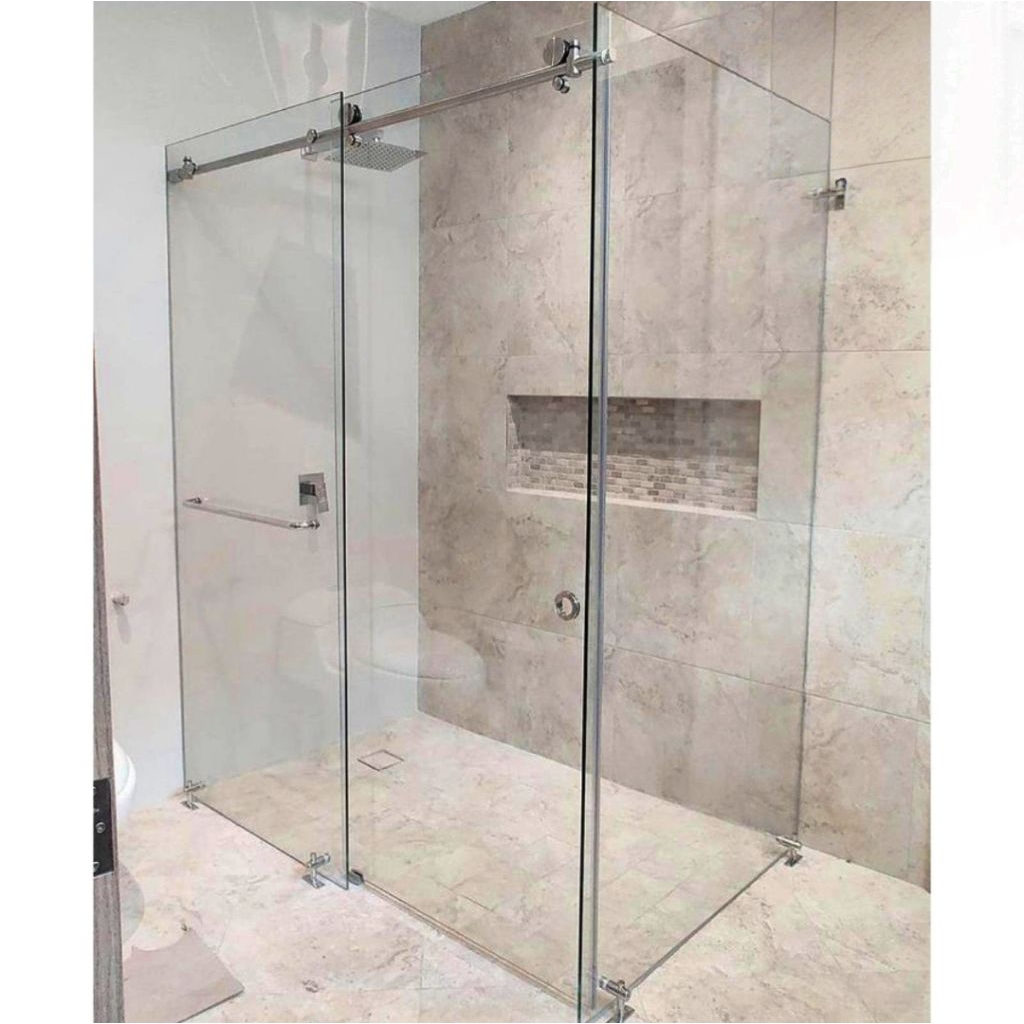 Kaca Shower Tempered Custom | Pintu Kamar Mandi Aluminium Minimalis