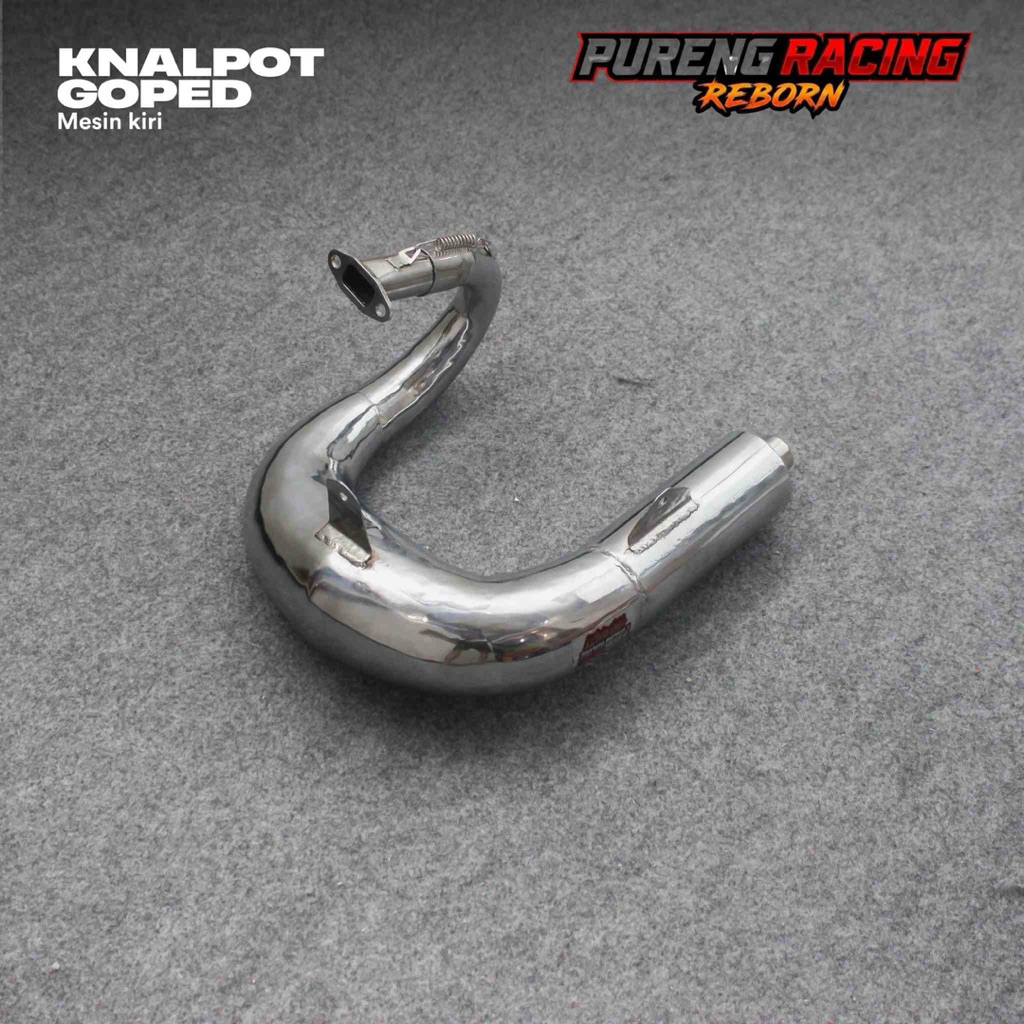 PURENG RACING REBORN - KNALPOT GOPED X5 63CC MESIN KIRI - PNP TEBAL TANPA BREKET TAMBAHAN  PLUG & PL