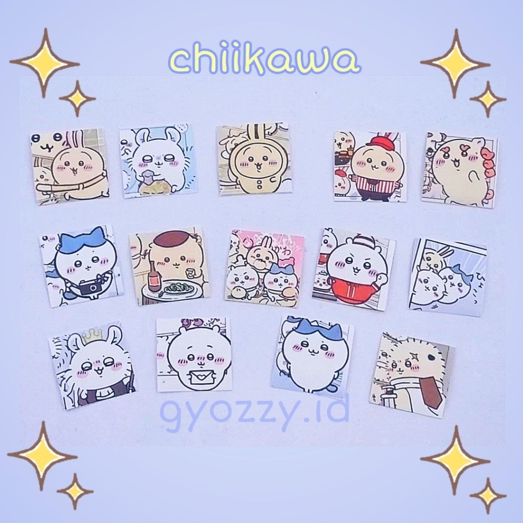 50pcs Sticker Chiikawa, Cute Sticker Chiikawa, Usagi, Hachiware, Rakko, Momonga, Shisa, Kuri manju