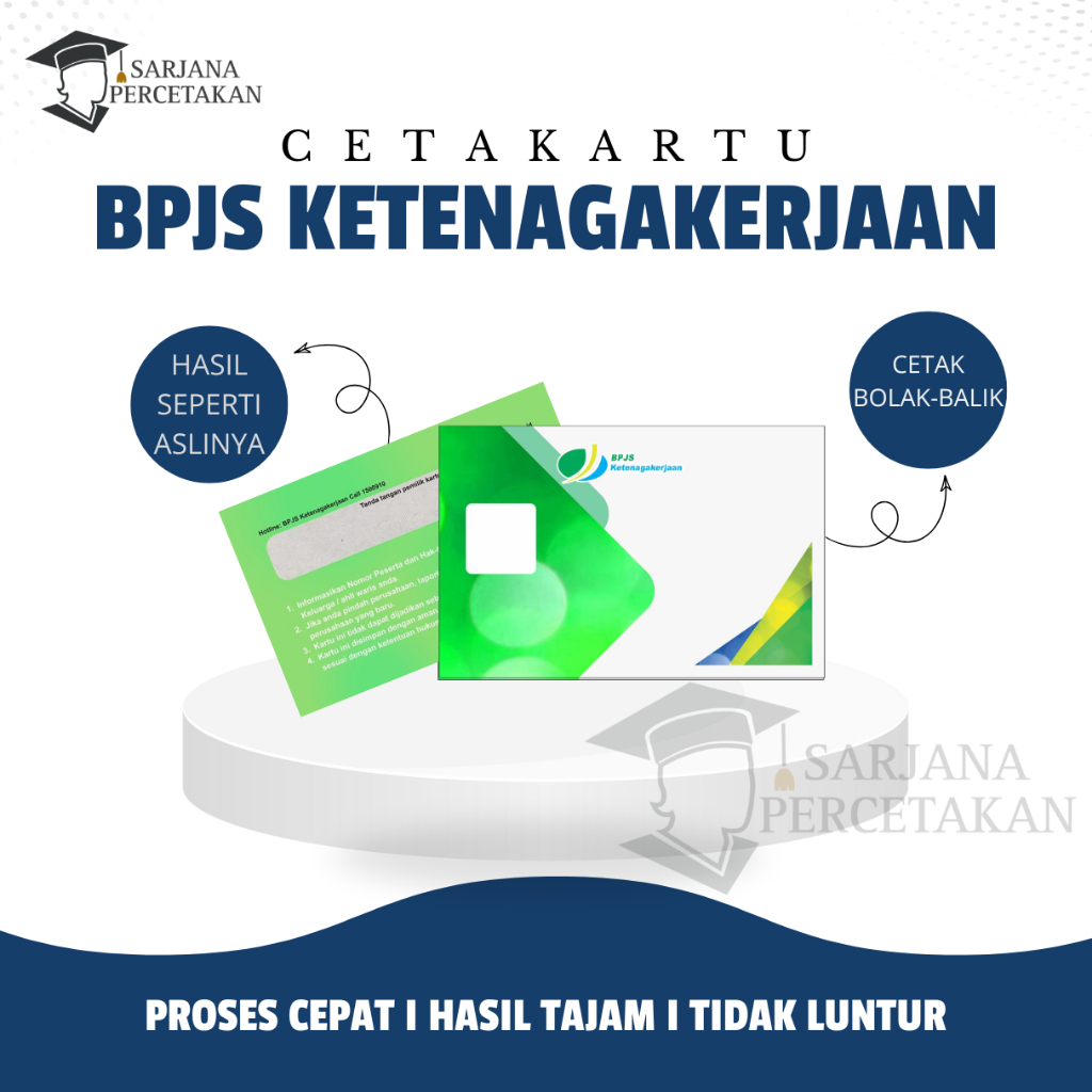 Jasa cetak bpjs ketenagakerjaan tahan air satu hari jadi