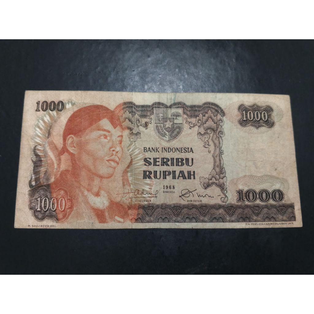 UANG KUNO 1000 RUPIAH SERI SUDIRMAN TAHUN 1968
