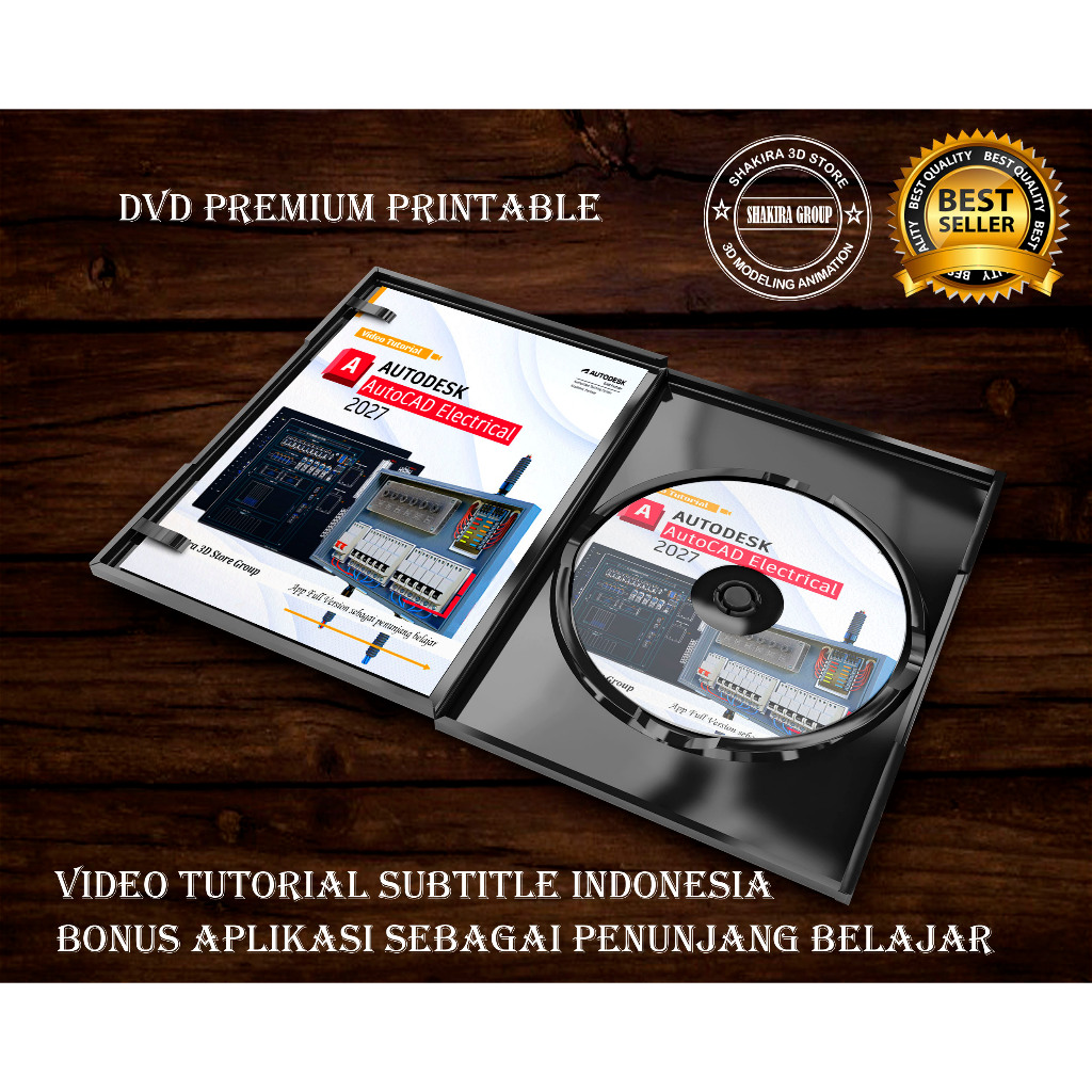 AutoCAD Electrical 2027 plus Video Tutorial Mastering SUBTITLE BAHASA INDONESIA DVD