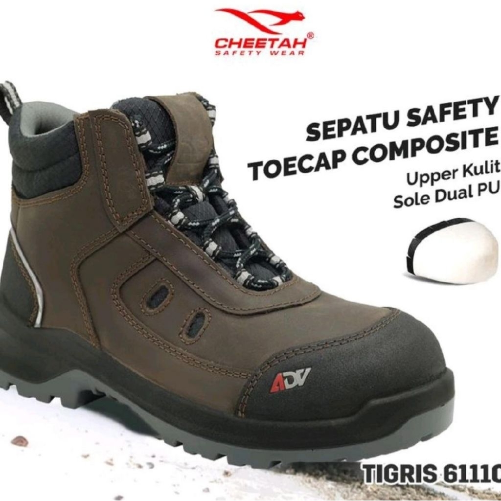 SAFETY SHOES CHEETAH ADV"TRIGIS" 6111C/ SEPATU SAFETY CHEETAH TYPE ADV"TRIGIS" 6111C.