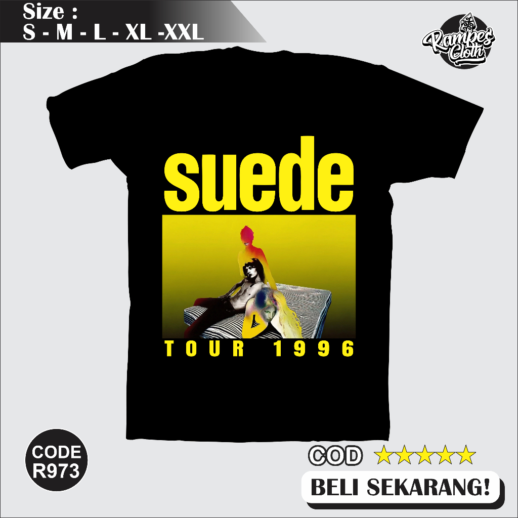 Kaos Distro Suede Coming Up - Kaos Band Suede - Kaos Suede Cotton Combed 30s Premium R973