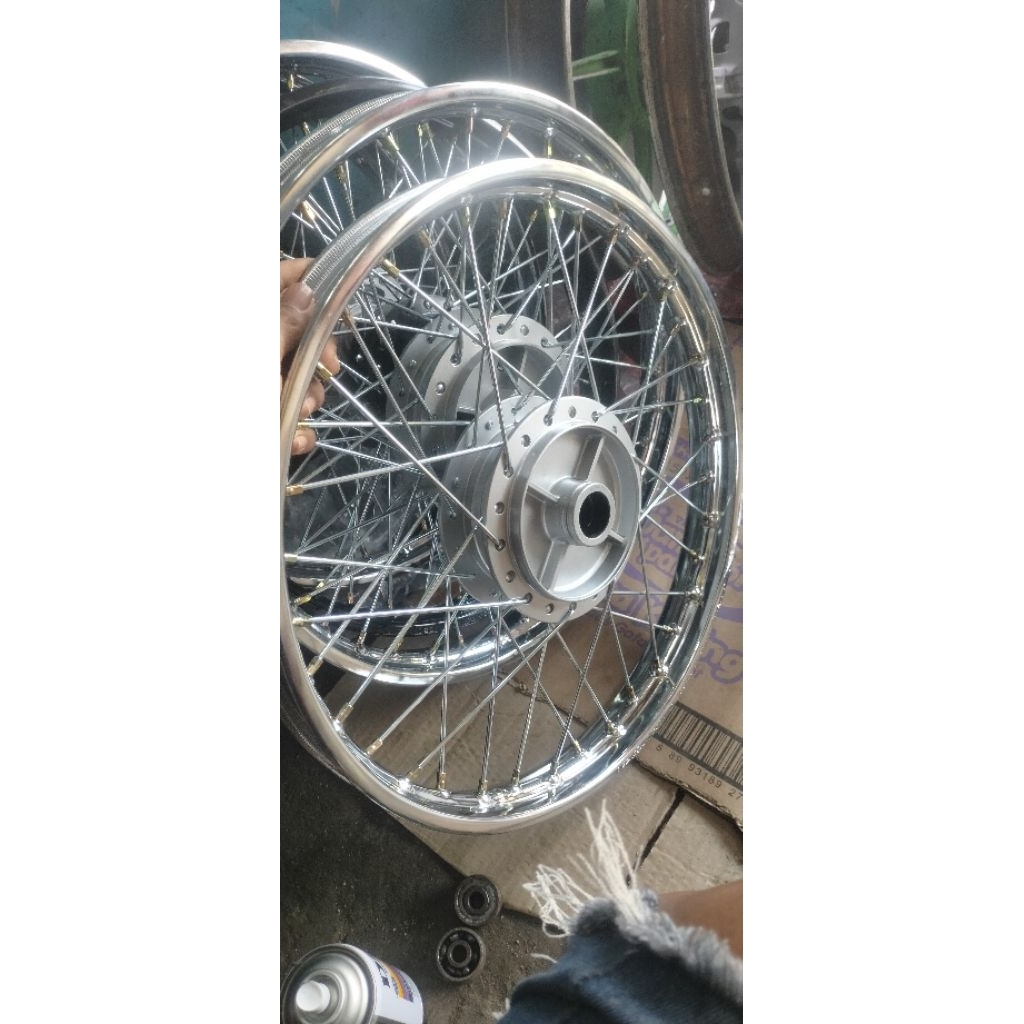 velg jari-jari Supra fit new ring 17 bagian blakang, pelek baru ORI D.I.D tinggal pasang